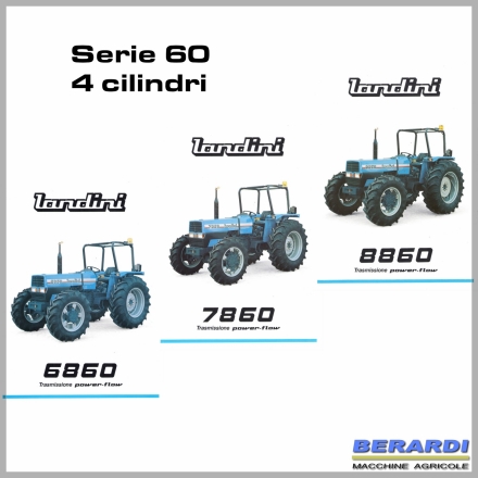 BERARDI MACCHINE AGRICOLE Ricambi LANDINI 6860, 7860, 8860.  Cambio olio e filtri. Tagliando manutenzione ordinaria